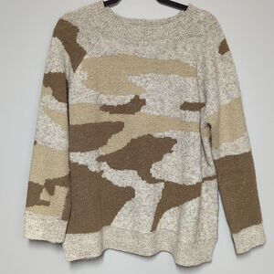 143 Story Brown Camo Crewneck Sweater